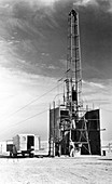 Goddard rocket launch tower, 1940