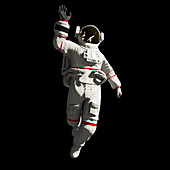 Illustration of an astronaut in space