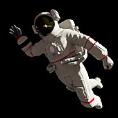 Illustration of an astronaut in space