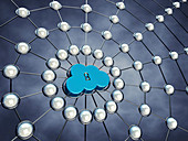Cloud network, conceptual illustration