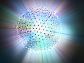 Network sphere, illustration