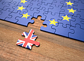 Brexit jigsaw puzzle, illustration