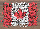 Canadian flag jigsaw puzzle, illustration