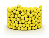 Yellow tennis balls, illustration