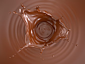 Liquid Chocolate crown splash, illustration