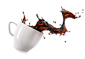 Mug with coffee wave, illustration