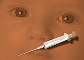 Immunisation, conceptual illustration