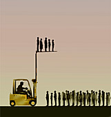 Recruitment, conceptual illustration