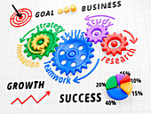 Business concept background, illustration