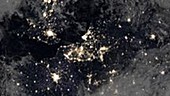 Northern Europe from space at night