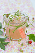Rose jelly with wild strawberries