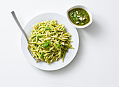 Trofie al pesto (Nudeln mit Basilikumpesto, Italien)