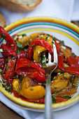 Marinated bell peppers