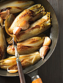 Roasted chicory with garlic