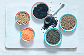 Different varieties of lentils