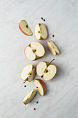 Sliced jonagold apples