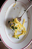 Remains of tagliatelle with chard and lemon zest