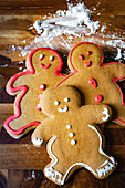 Verschiedene Gingerbread Man Cookies