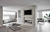 Classic living room in beige