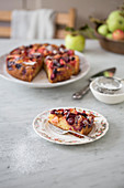 Apple and cherry torte