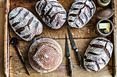 Various homemade breads