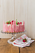 Woodruff cake with raspberry chocolate