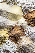 Various types of flour