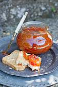 Wassermelonen-Apfel-Marmelade mit Vanille