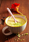 Passion fruit mayonnaise with ginger for a fondue