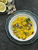 Risotto vongole – saffron risotto with clams