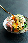 Eggs Benedict with spinach