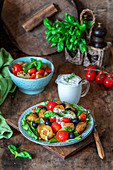 Potato salad with tomatoes