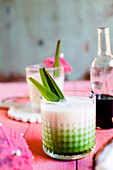 Piña Colada (a cocktail made with rum, coconut cream and pineapple juice)