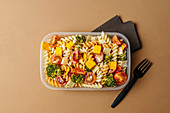 Lunchbox with pasta salad