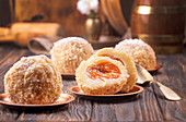 Quark dumplings with apricot filling