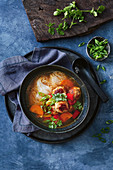 Sweet and sour chicken meatball soup