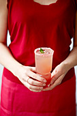 Rhubarb and custard cocktail