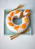 A mini marzipan and mandarin cake