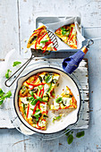 Frittata mit Paprika und Ricotta