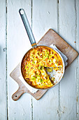 Prawn and leek frittata