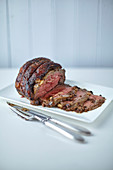 Beef rib with porcini