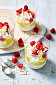 Coconut Rice with Mango and Raspberries
