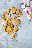Microwave salted pecan honeycomb brittle