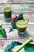 Celery kale greens juice