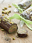 Pistachio and chocolate sweets