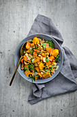 Pumpkin salad with walnuts and Parmesan