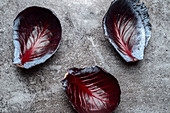 Red cabbage leaves