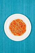 Spaghetti on plate
