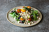 Israeli pearl couscous and olive salad