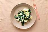 Mashed potatoes with spinach